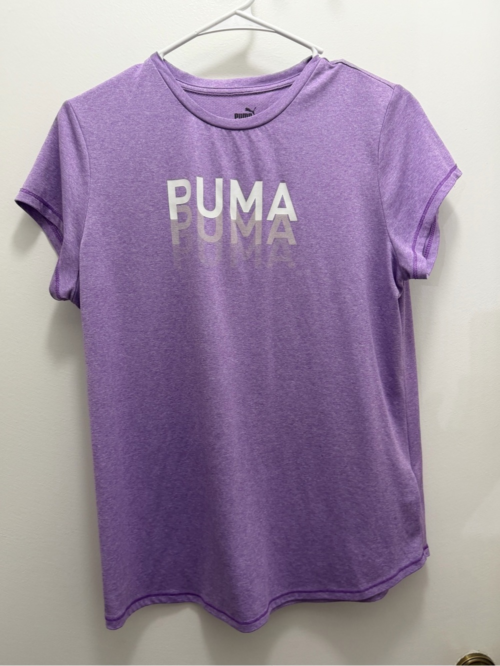 Puma Women's Lavender Short Sleeve Logo Tee